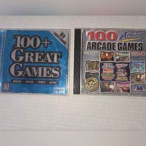 LOT OF TWO - 100+ GAMES CD-ROM - PRE-OWNED
